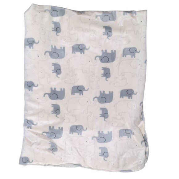 Bon Bebe Elephant Creme Sherpa Baby Lovey Security Blanket 28" X 37" - Picture 1 of 4